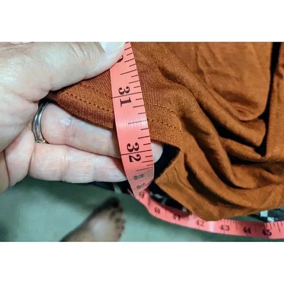 French Laundry Rust Top Tunic 2X XXL Long sleeve Mock Turtleneck Button Trim NWT - Picture 8 of 8